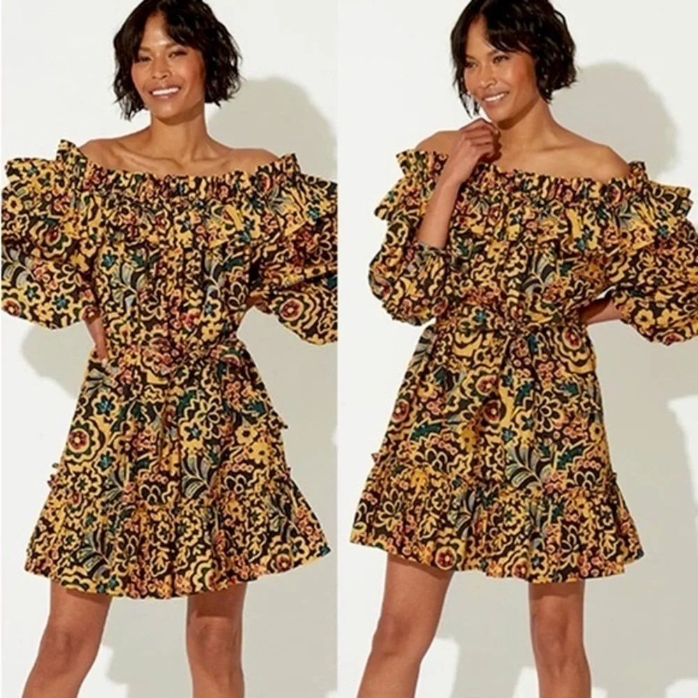Cleobella Thala Mini Dress Yellow